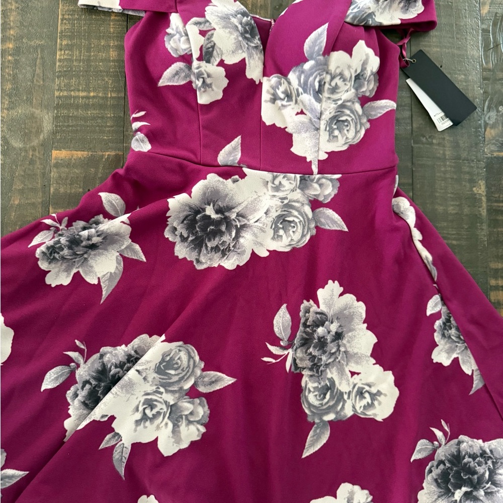 City Studio Pink Floral Mini Dress - Picture 8 of 13